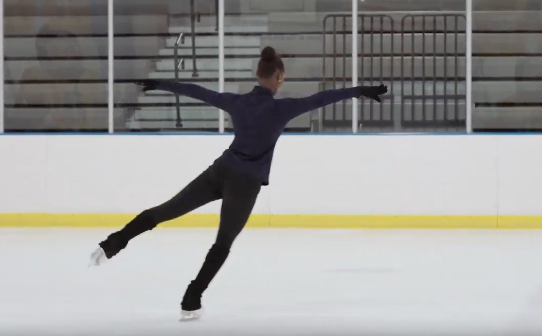 little girl ice skating